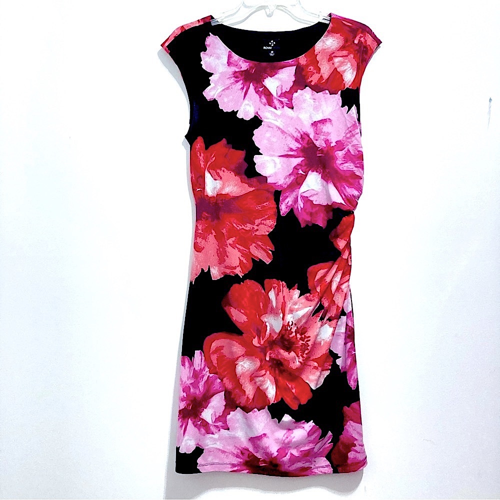 Ronni Nicole Sleeveless Floral Bodycon Midi Dress
